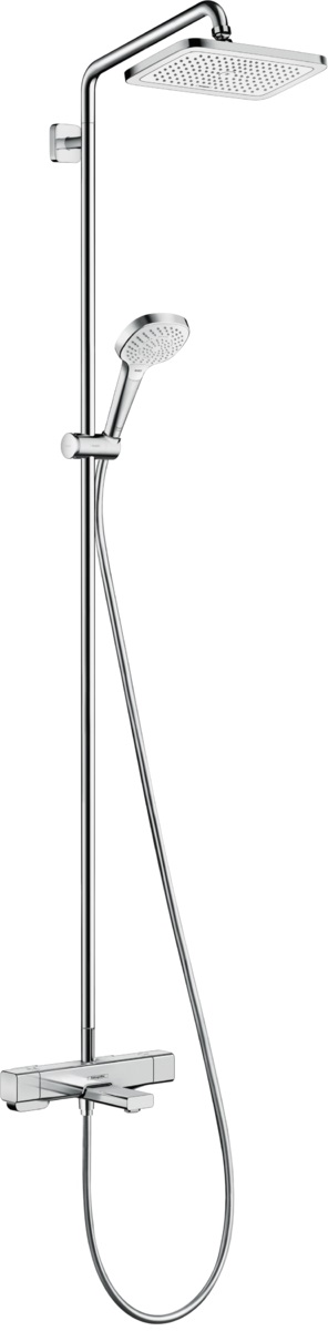 Hansgrohe Croma E zestaw wannowo-prysznicowy termostatyczny z deszczownicą chrom 27687000