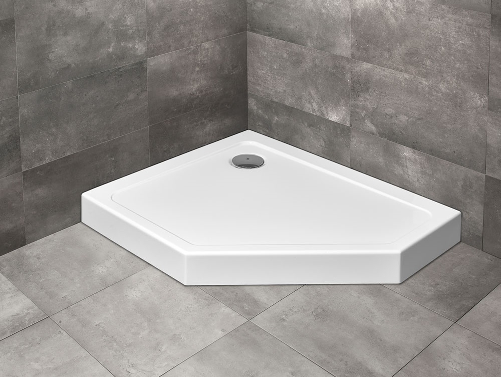 Radaway Doros PT E Compact brodzik 100x80 cm pięciokątny lewy biały SDRPTP1080-05L
