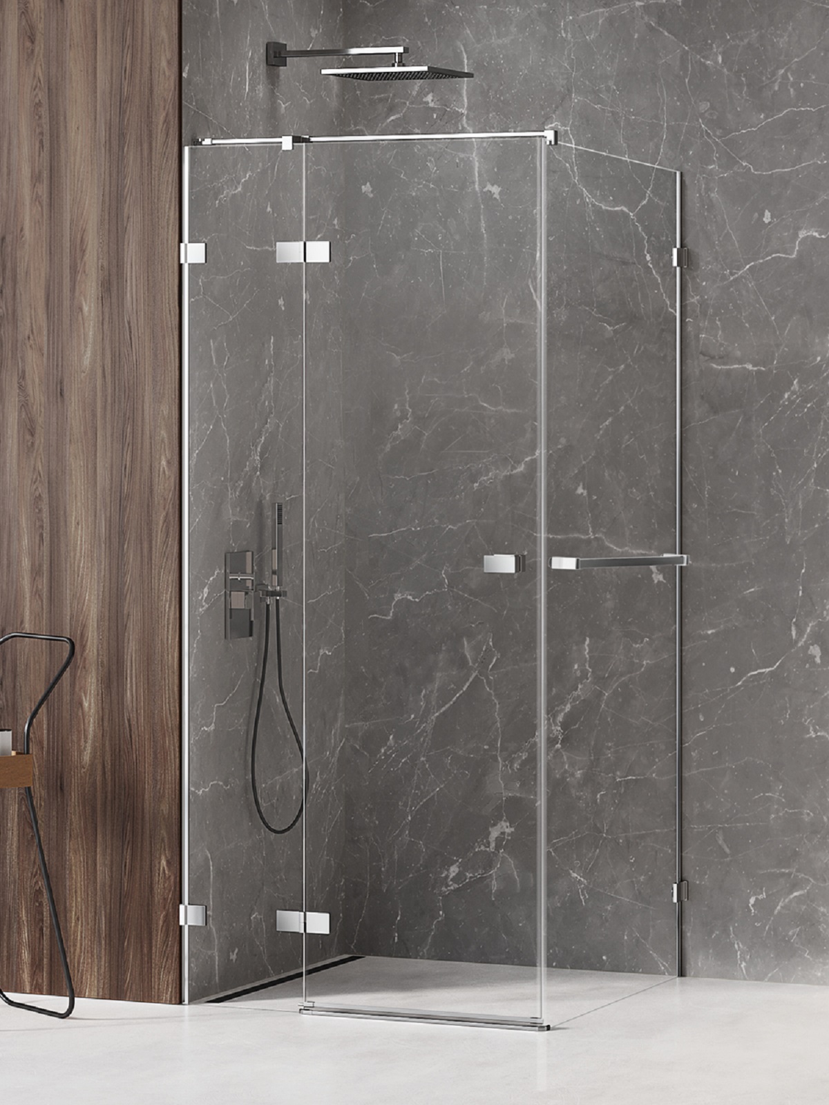 New Trendy Avexa kabina prysznicowa 90x120 cm prostokątna lewa chrom/szkło przezroczyste EXK-2394