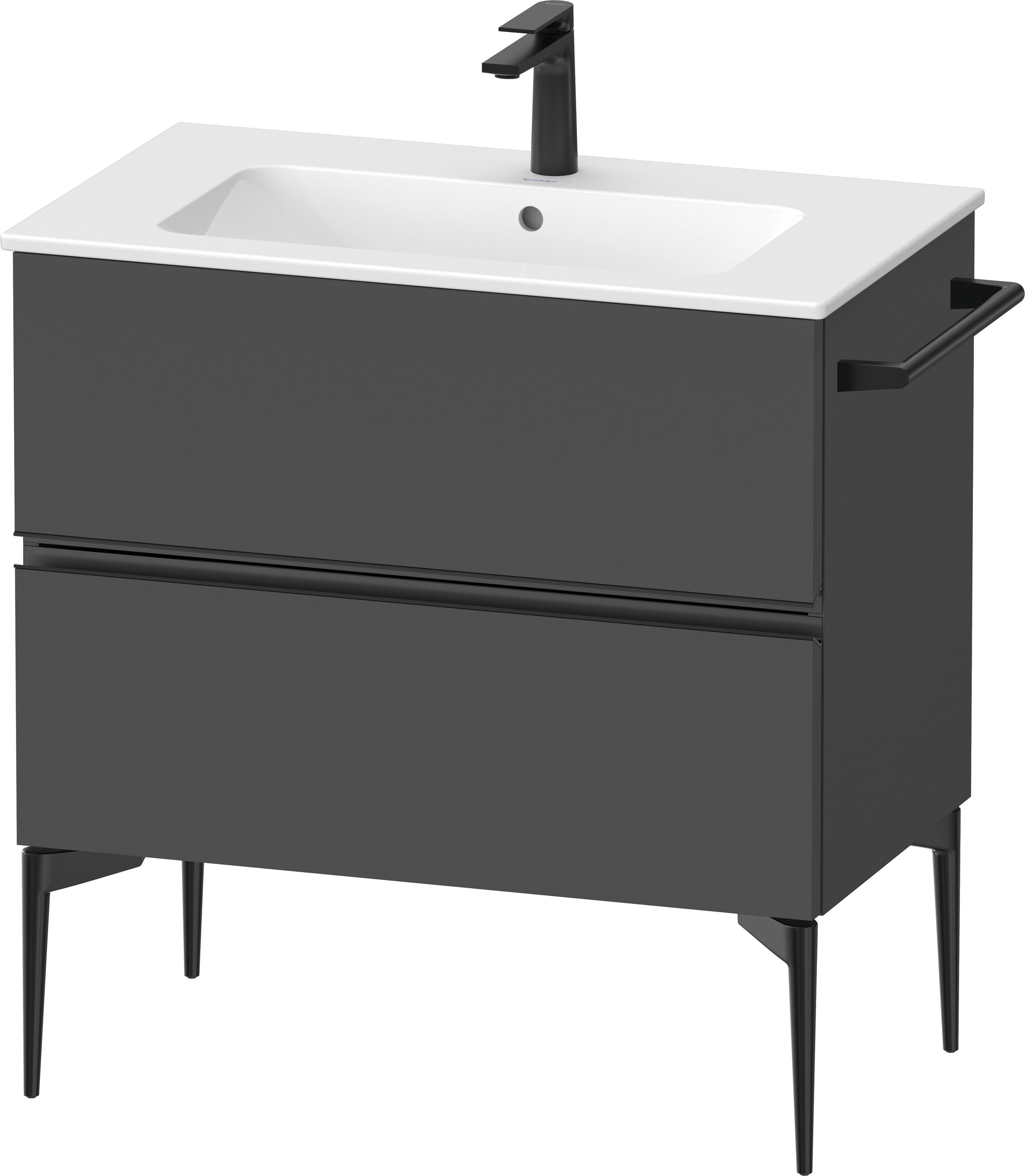 Duravit Sivida szafka 81x47,7x59,1 cm podumywalkowa wisząca czarna-grafitowa SV46440BD490000