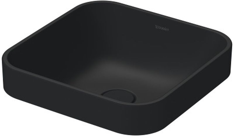 Duravit Happy D.2 umywalka 40x40 cm kwadratowa nablatowa antracyt 23594013001