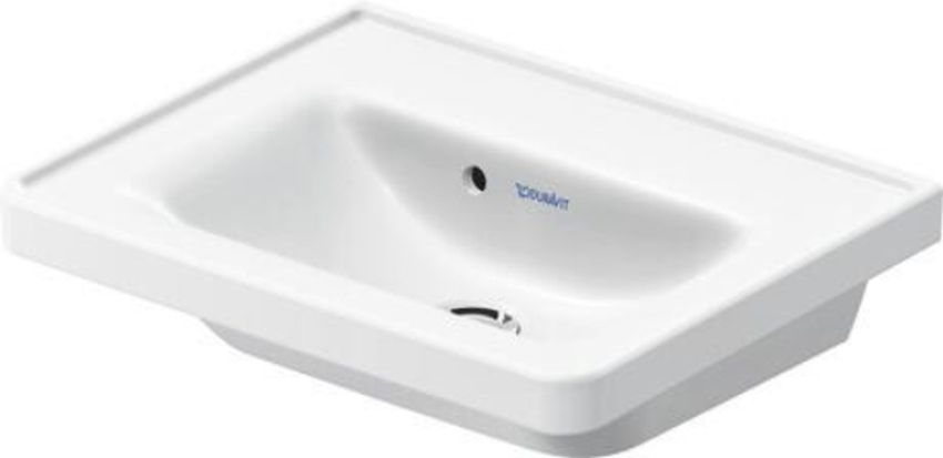 Duravit D-Neo umywalka 50x40 cm prostokątna ścienna-meblowa biała 0742500060