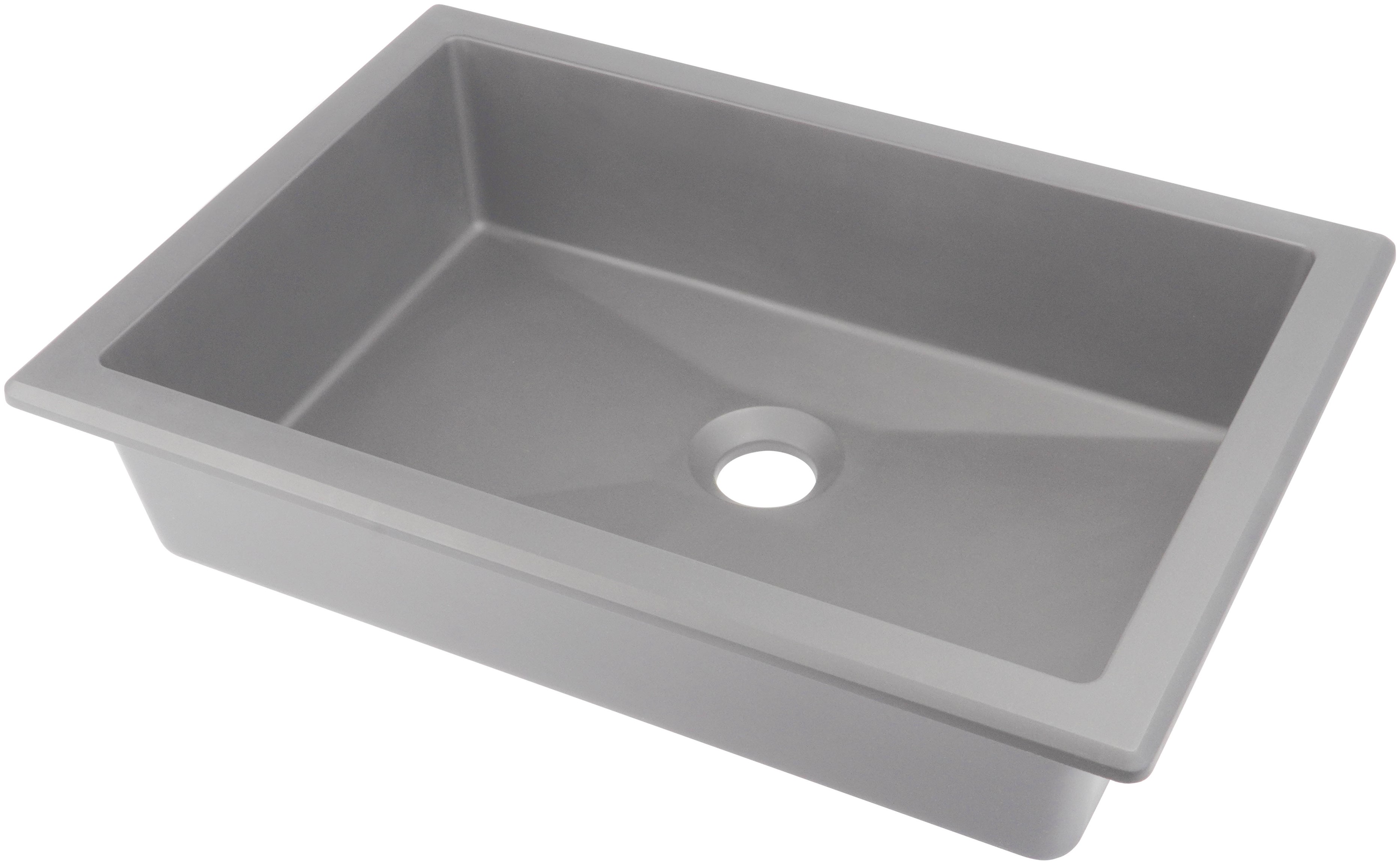 Deante Correo umywalka 50x35 cm prostokątna wpuszczana-podblatowa szary/kamień CQRSU5U