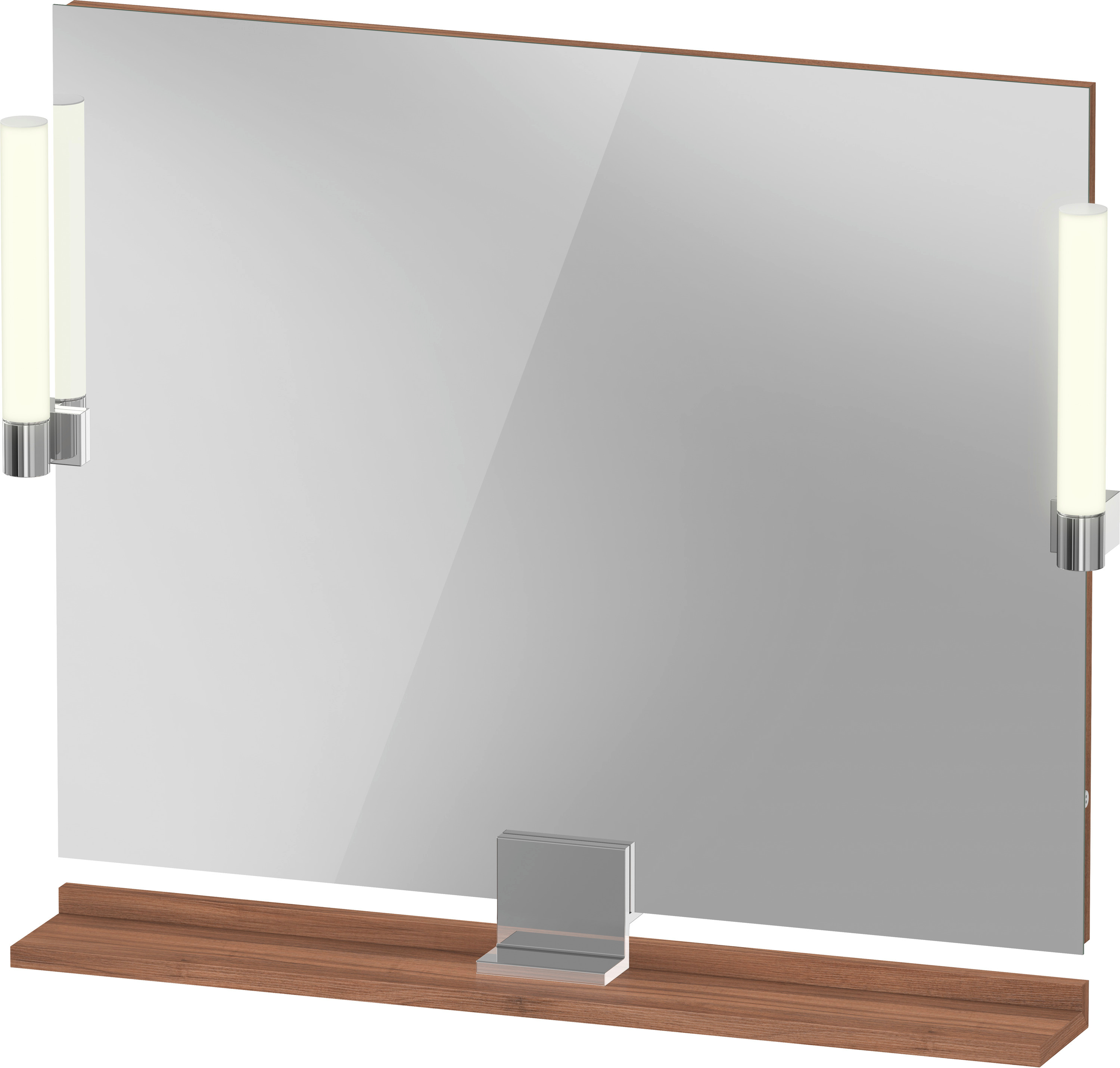 Duravit Sivida lustro 85x65 cm prostokątne z oświetleniem chrom-drewno SV7422010790000