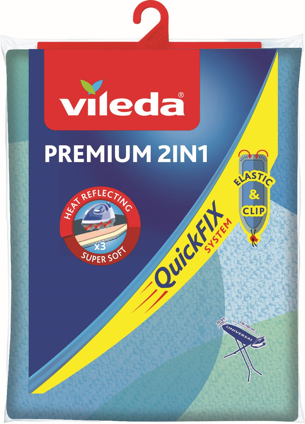 Vileda Premium 2in1 pokrowiec na deskę do prasowania niebieski 172217 - Wysyłka w 24h