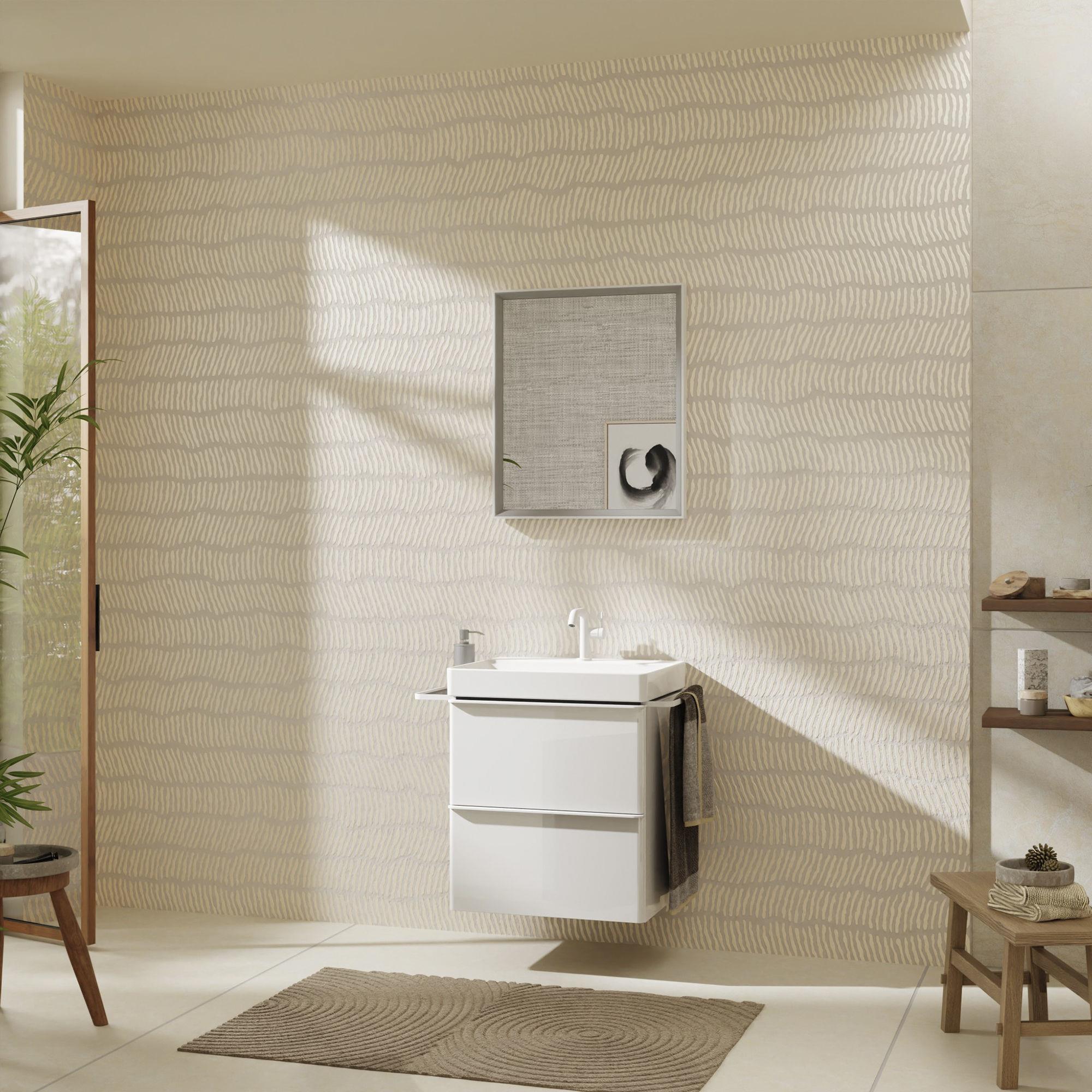 Hansgrohe Xelu Q szafka 58 cm podumywalkowa wisząca biały wysoki połysk/biały mat 54023700