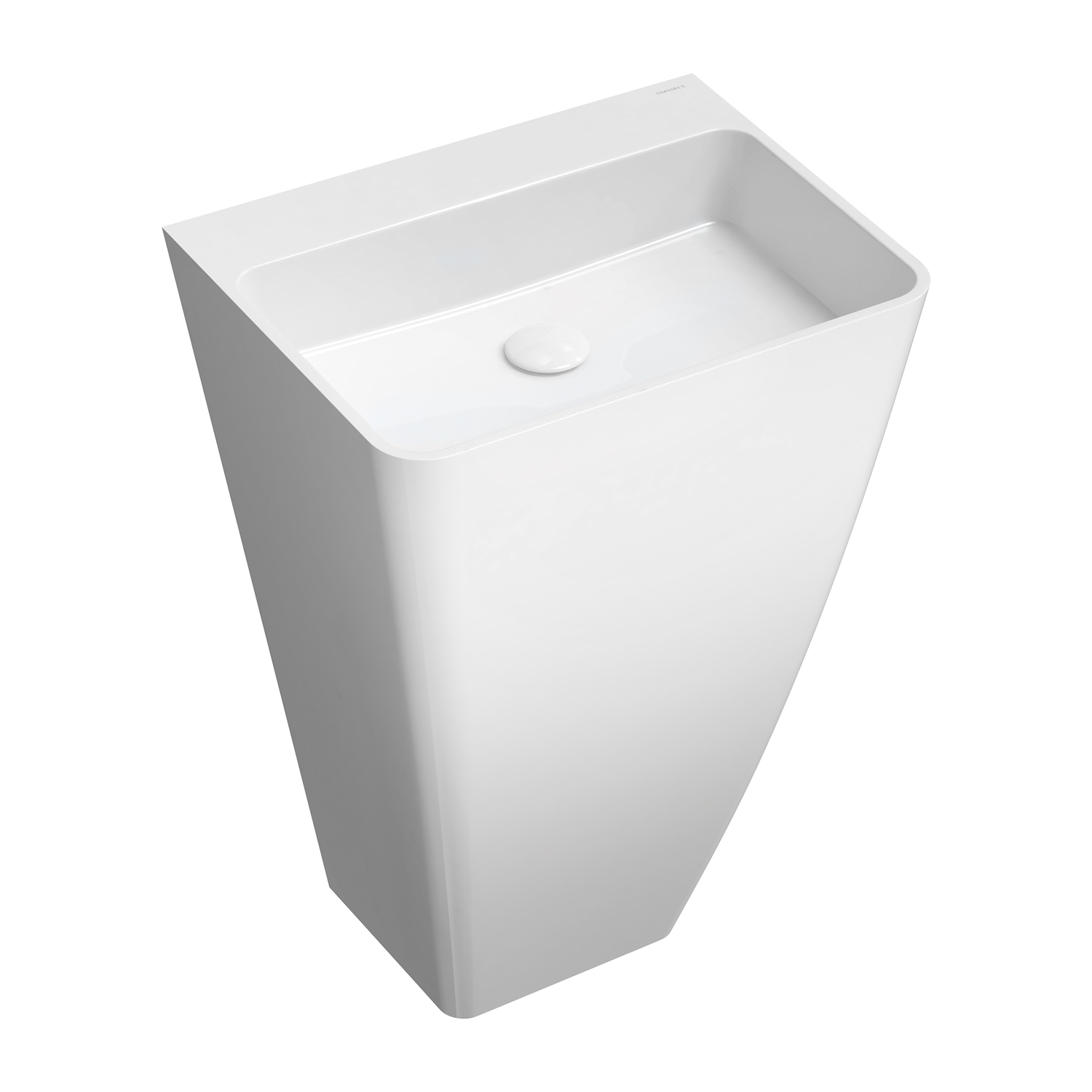 Omnires Parma umywalka 55x43 cm prostokątna wolnostojąca biała PARMAUWBOBP