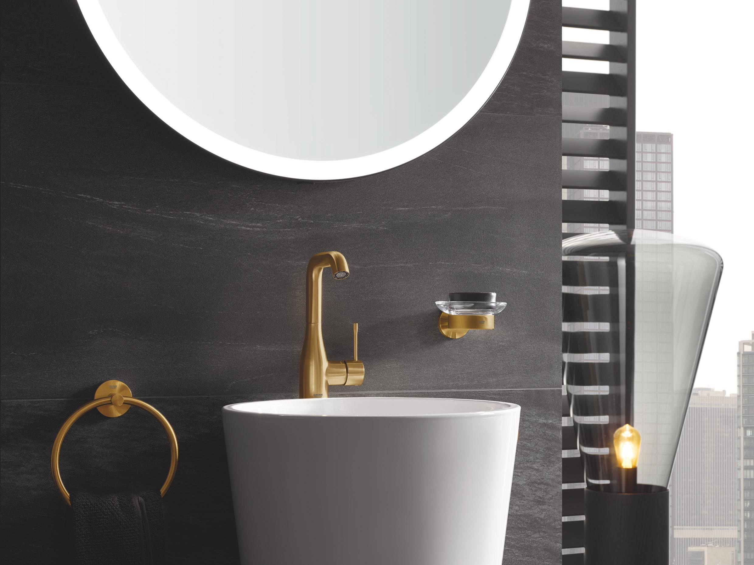 Grohe Essence bateria umywalkowa stojąca brushed cool sunrise 32628GN1 - Wysyłka w 24h