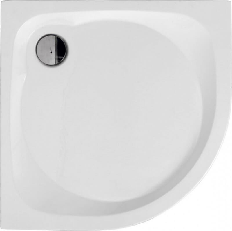 Polimat Nowy Styl brodzik 80x80 cm półokrągły biały 00615