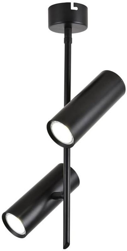 Candellux Tuba lampa podsufitowa 2x5W LED czarna 32-76267