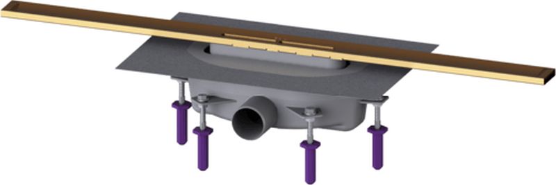 Kessel Linearis Infinity odpływ liniowy prysznicowy 80 cm brąz szczotkowany 45204.08