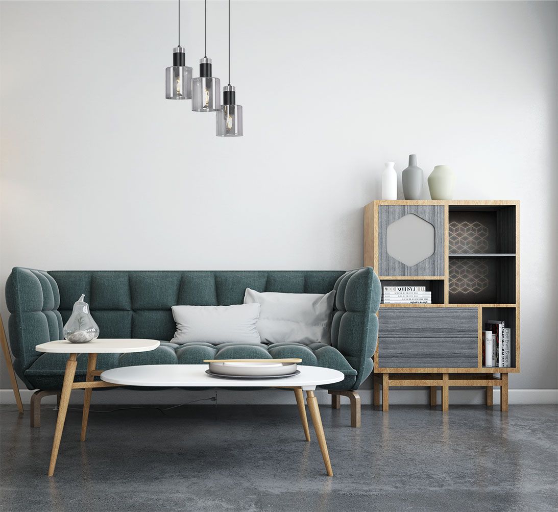 Kaja Brus lampa wisząca 3x40 W czarna K-5252