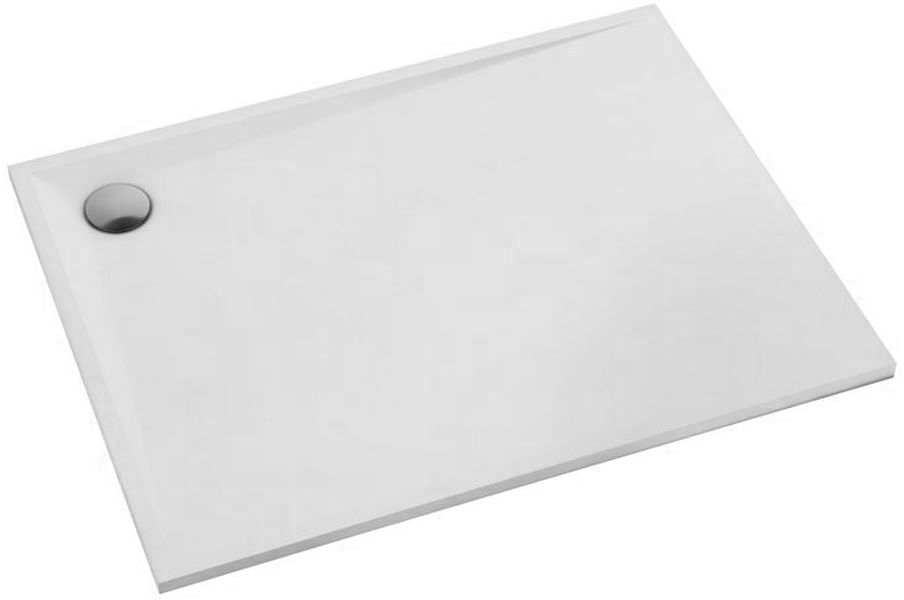 Schedpol Etrusco brodzik 100x80 cm prostokątny Stonicryl biały 3.465