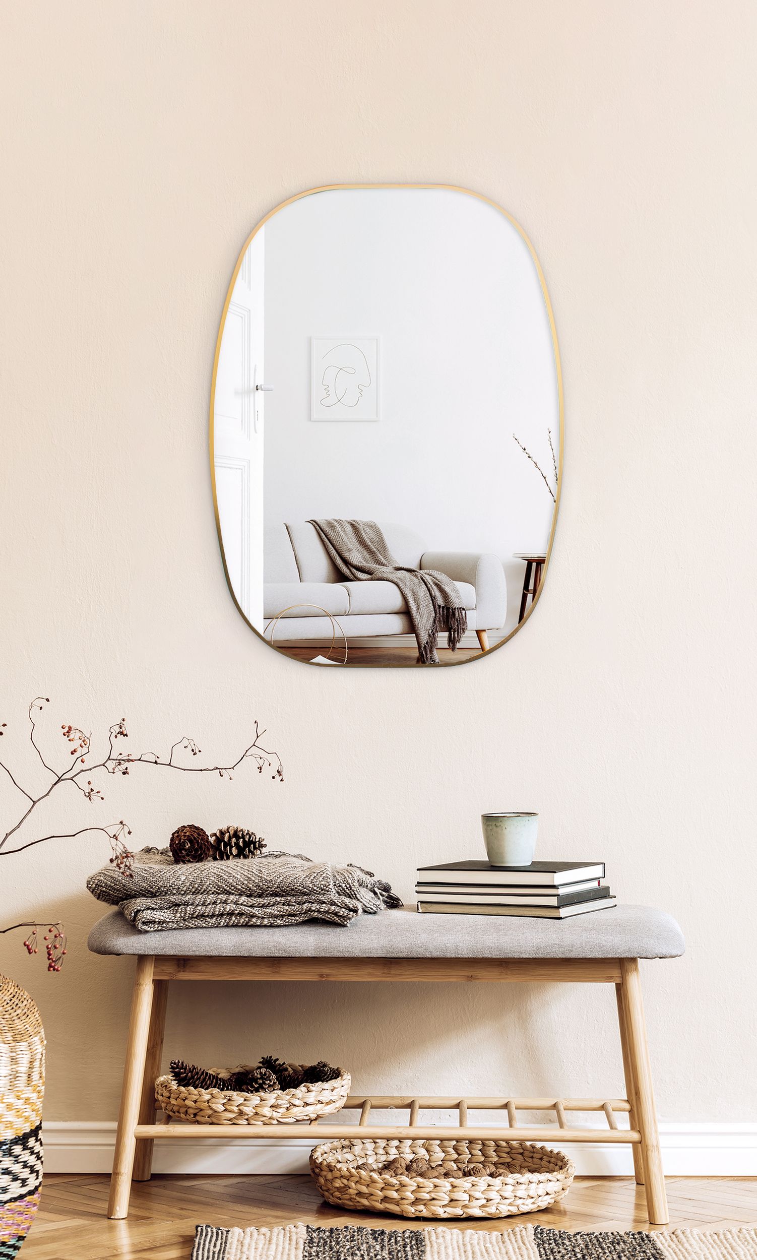 Ars Longa Vintage lustro 60x90 cm złote VINTAGE6090-Z - Wysyłka w 24h