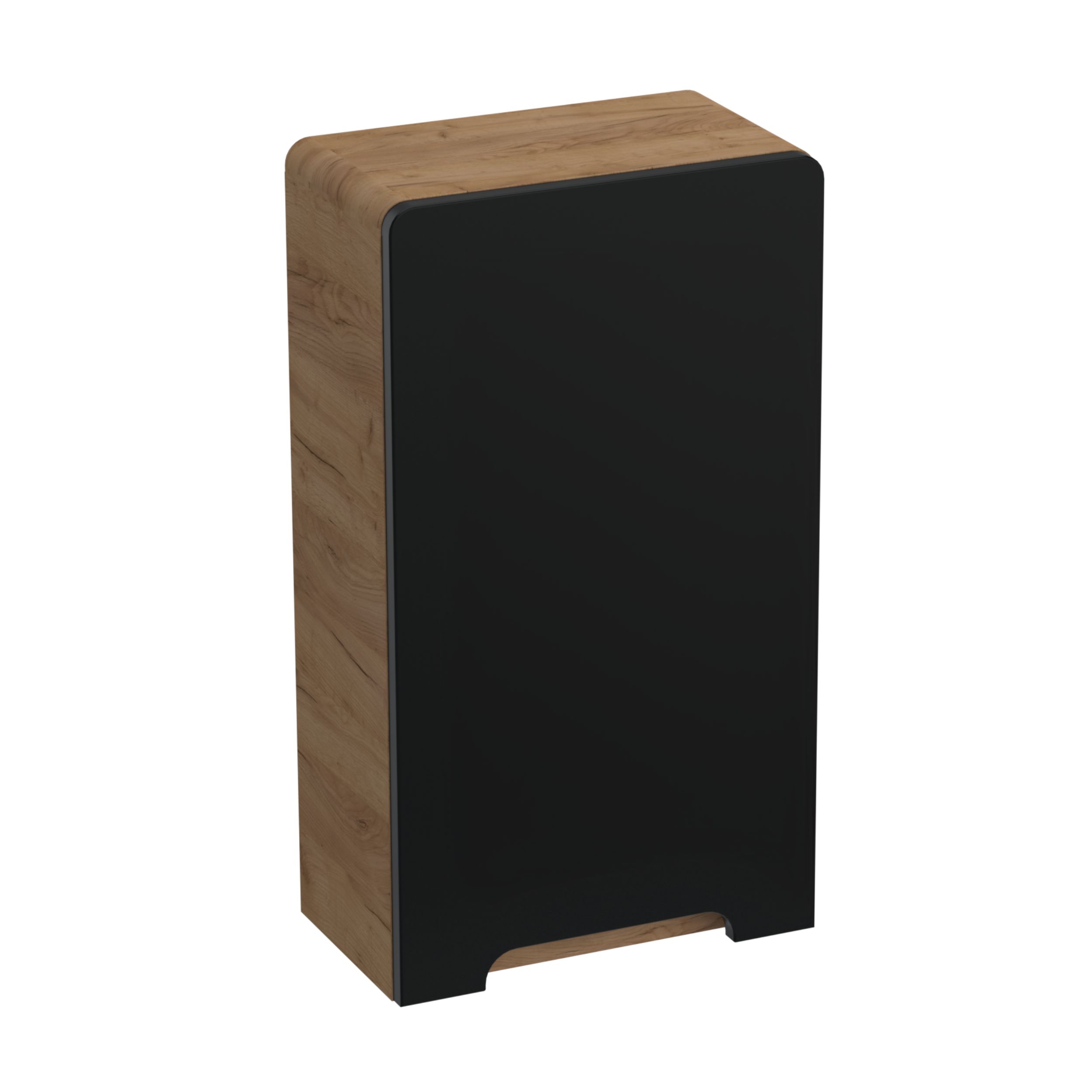 Strama Lupo szafka 35x20x62,5 cm boczna wisząca czarny mat/dąb craft złoty 22.300.07