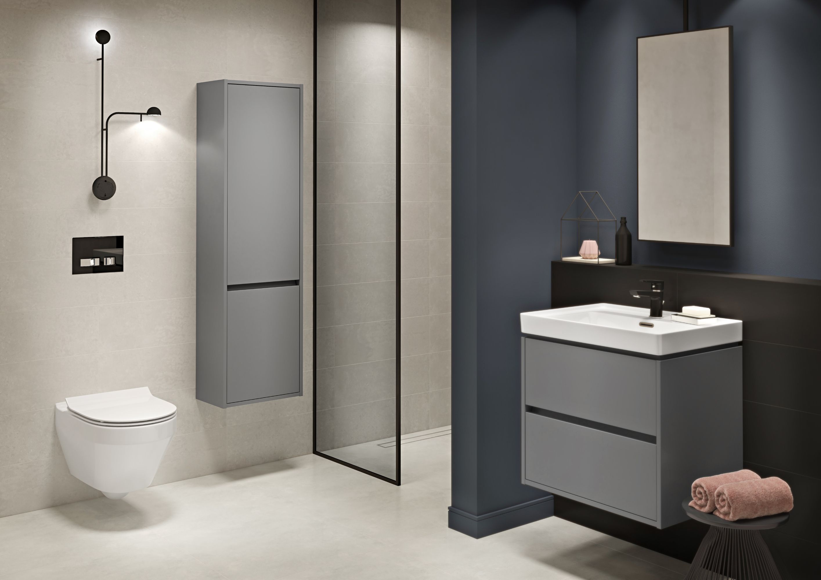Zestaw Cersanit Crea miska WC CleanOn wisząca z deską Slim wolnoopadającą biały S701-212 - Wysyłka w 24h