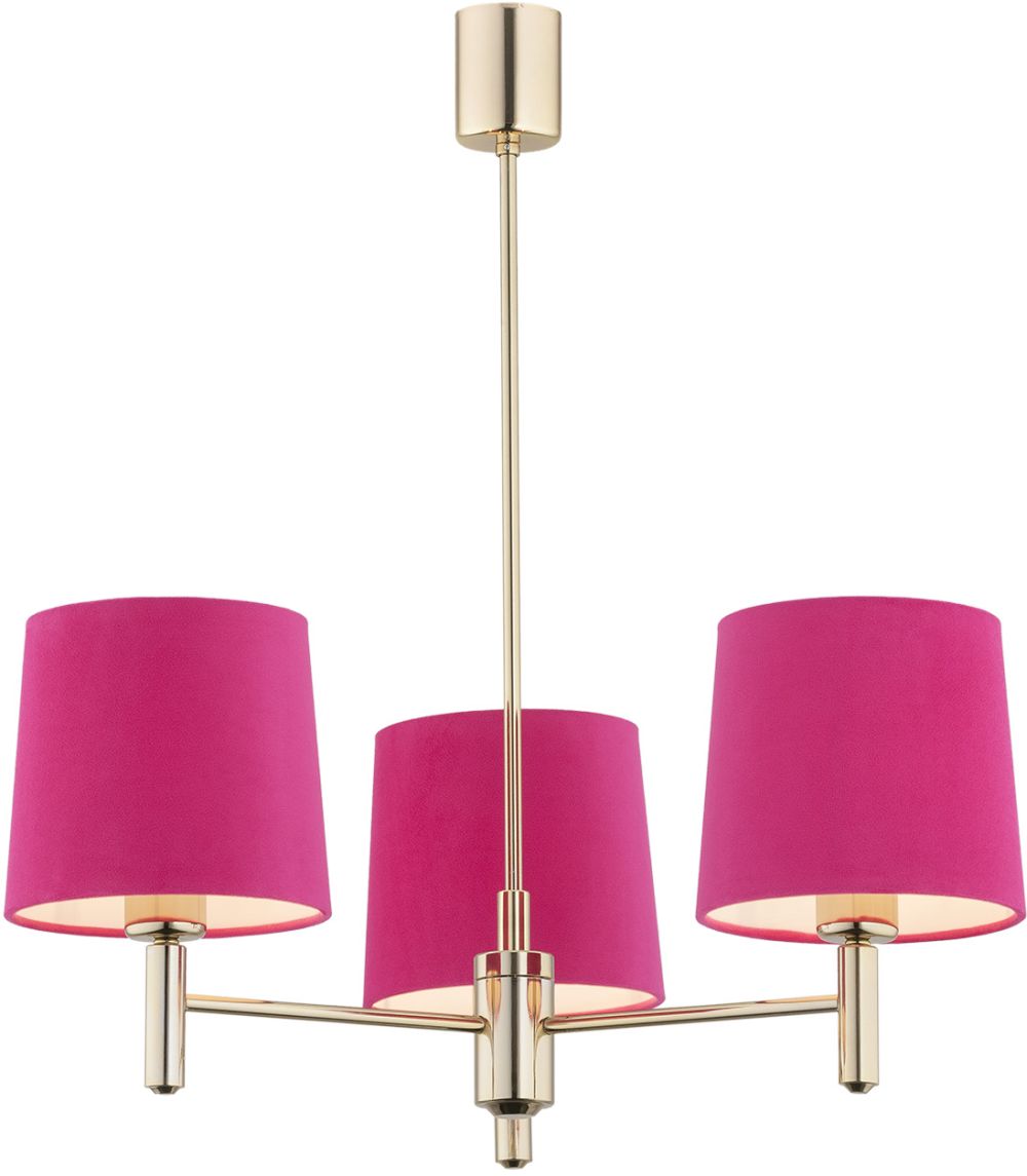 Argon Ponte lampa podsufitowa 3x15W różowy/ciemny mosiądz 1498