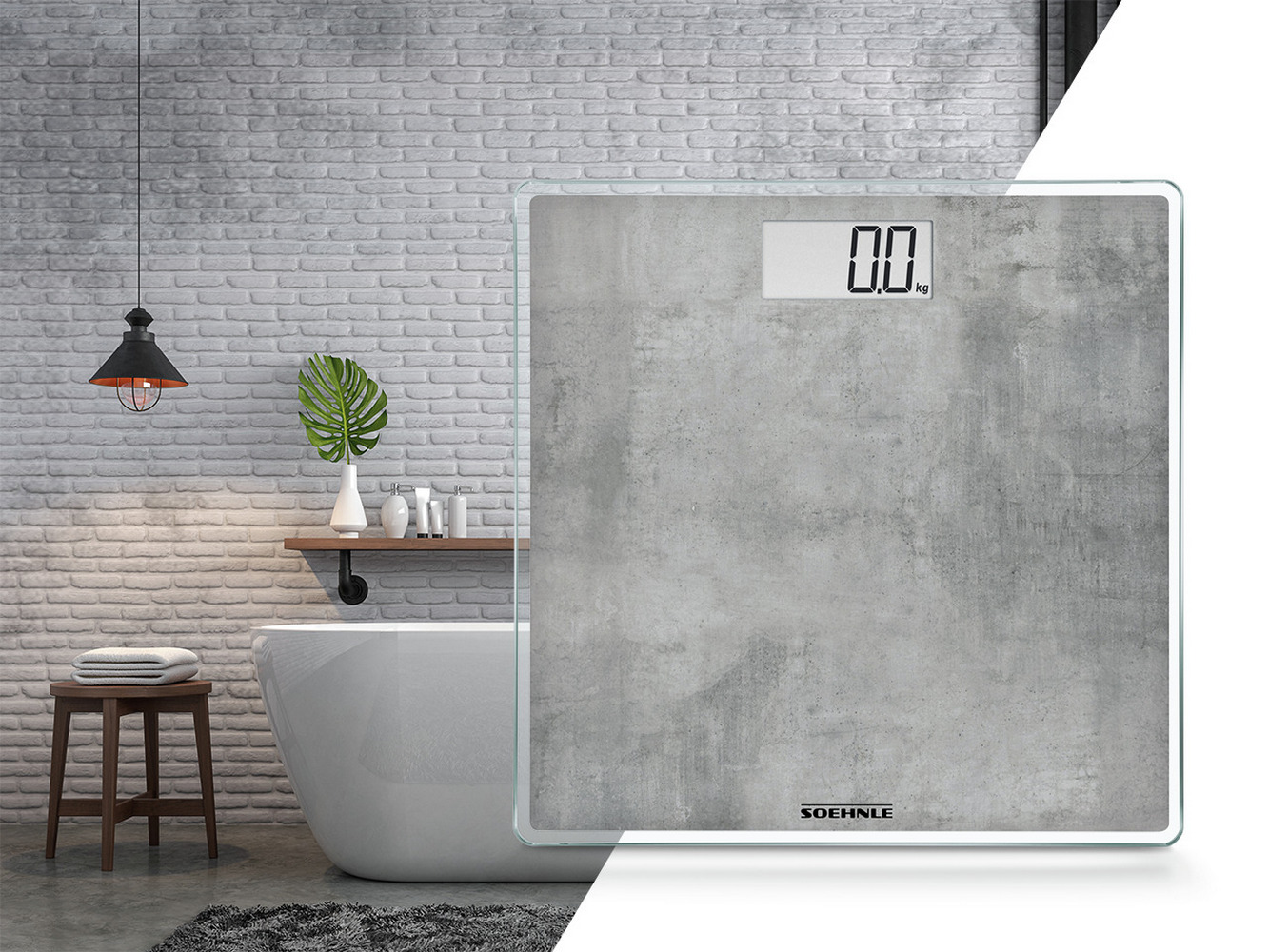 Soehnle Style Sense Compact 300 Concrete waga łazienkowa elektroniczna 63882