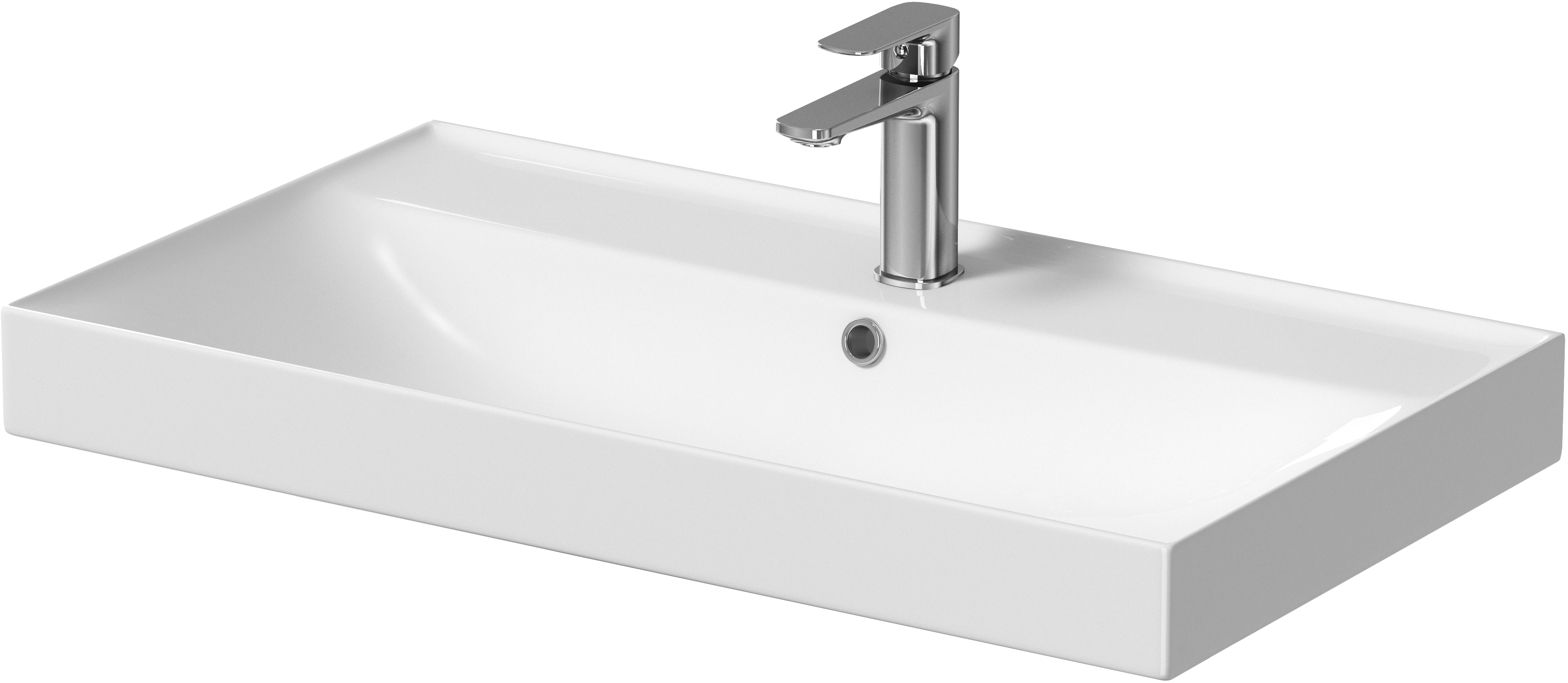 Cersanit Larga umywalka 80x46 cm meblowa prostokątna biała K120-010 - Wysyłka w 24h