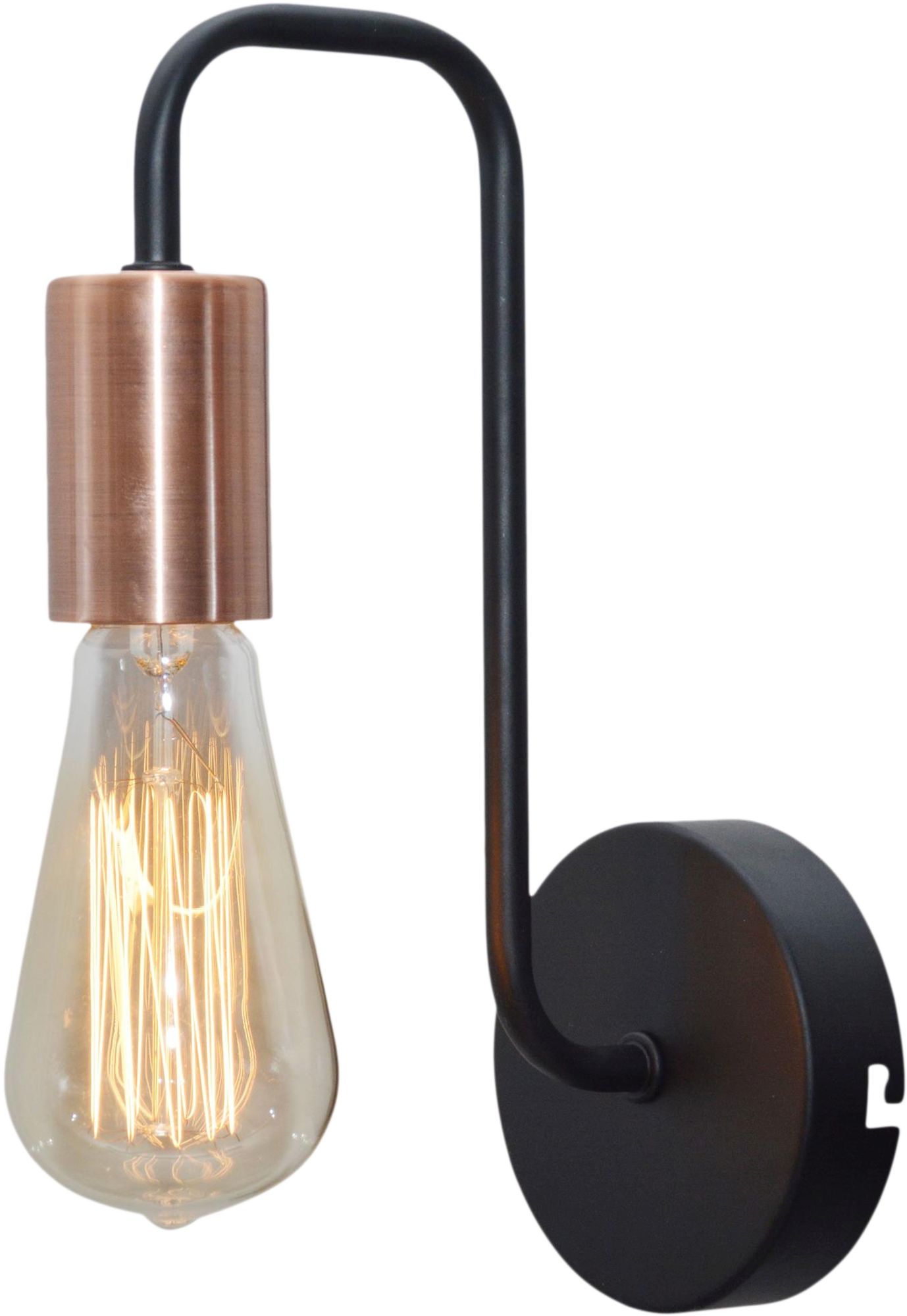 Candellux Herpe kinkiet 1x60W czarny/miedziany 21-66855
