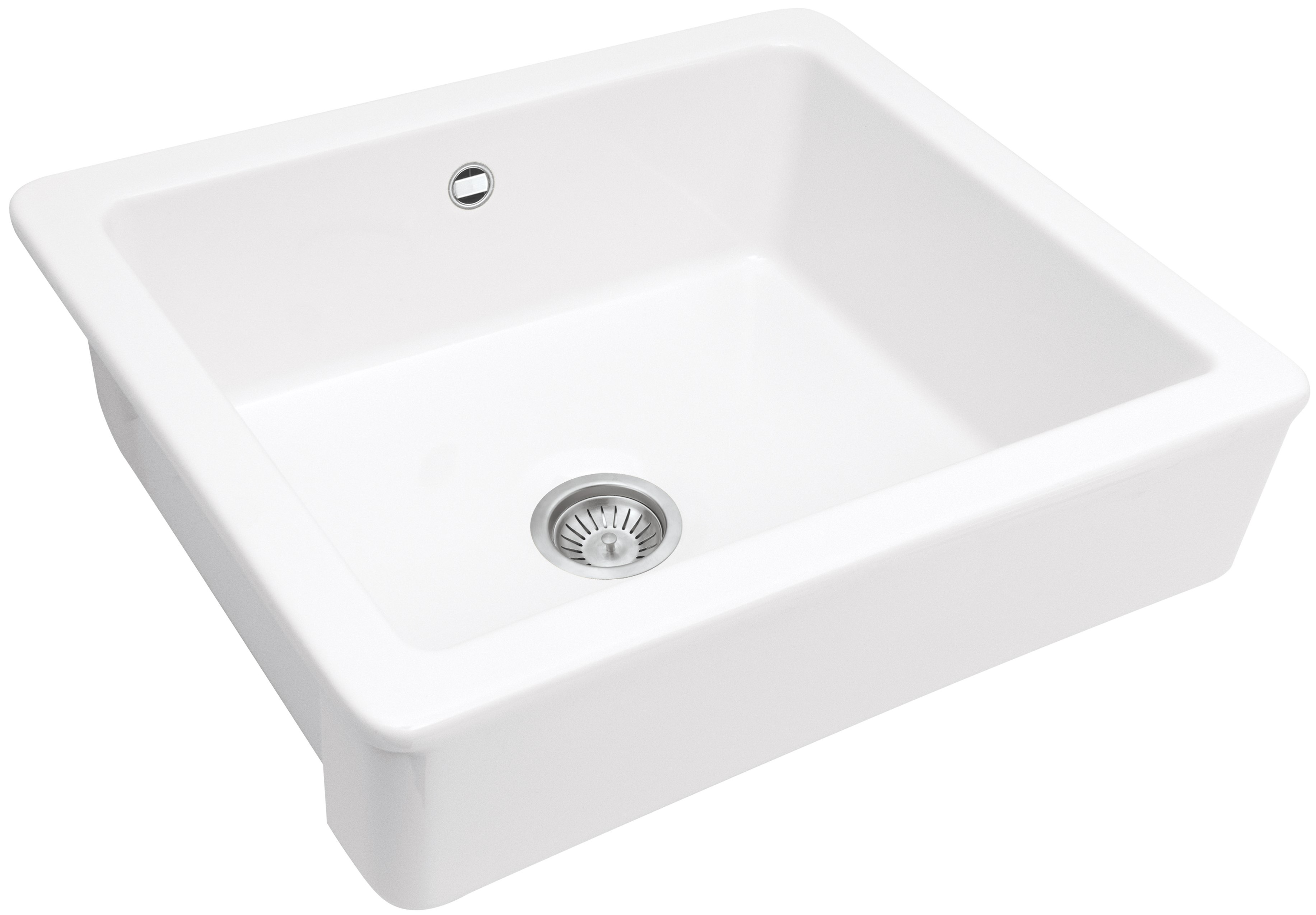 Deante Sabor zlewozmywak ceramiczny 61,5x48,5 cm biały ZCB_610H - Wysyłka w 24h