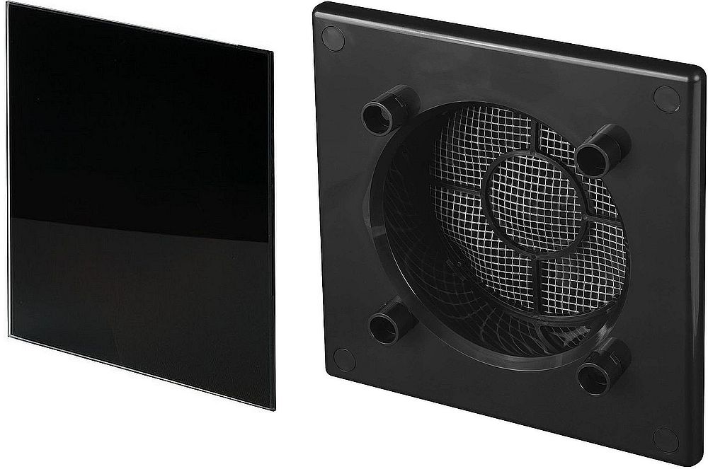 Awenta System+ Trax panel ozdobny szklany z ramką czarny połysk (RWO100CZ, PTGB100P)