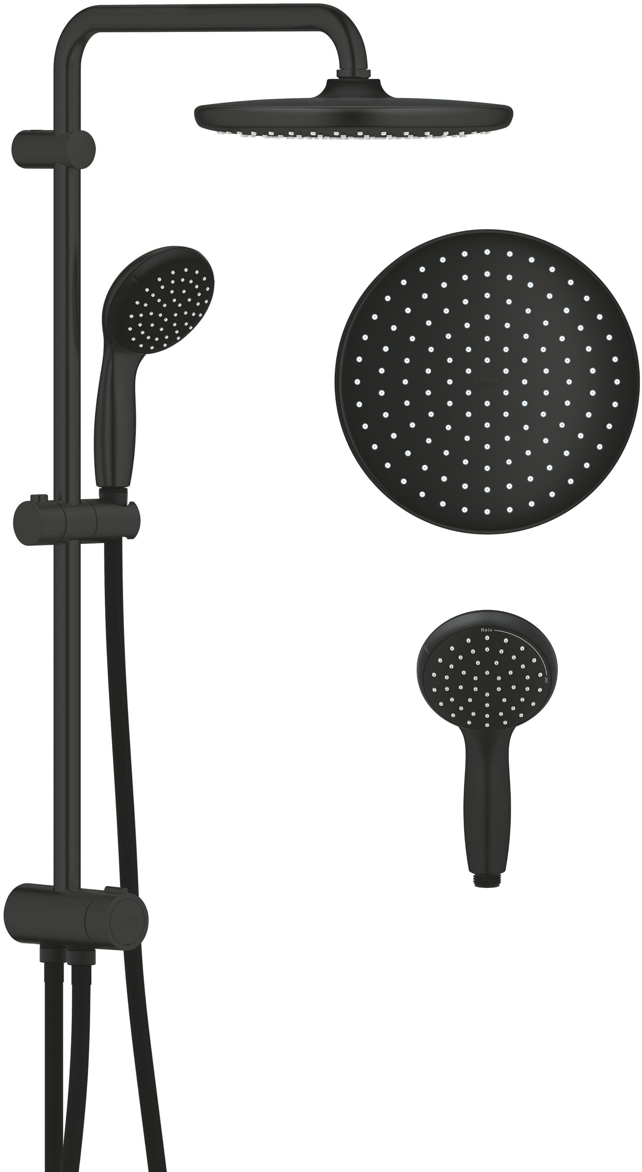 Grohe Vitalio Start System zestaw prysznicowy ścienny z deszczownicą czarny 266802430 - Wysyłka w 24h