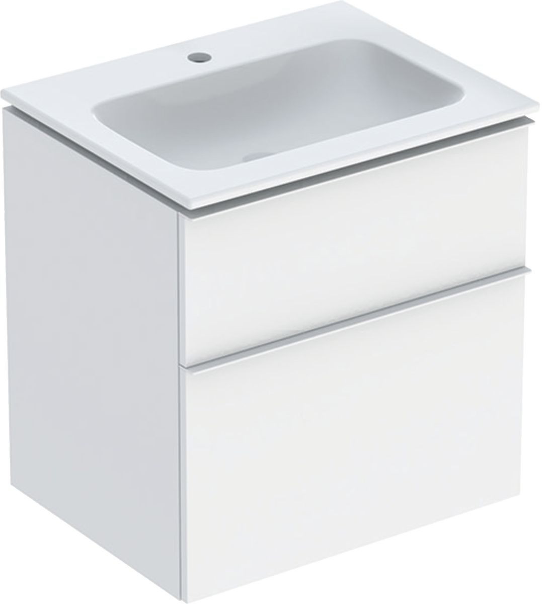 Geberit iCon Set Slim umywalka z szafką 60 cm zestaw meblowy KeraTect biały mat 502.331.01.3