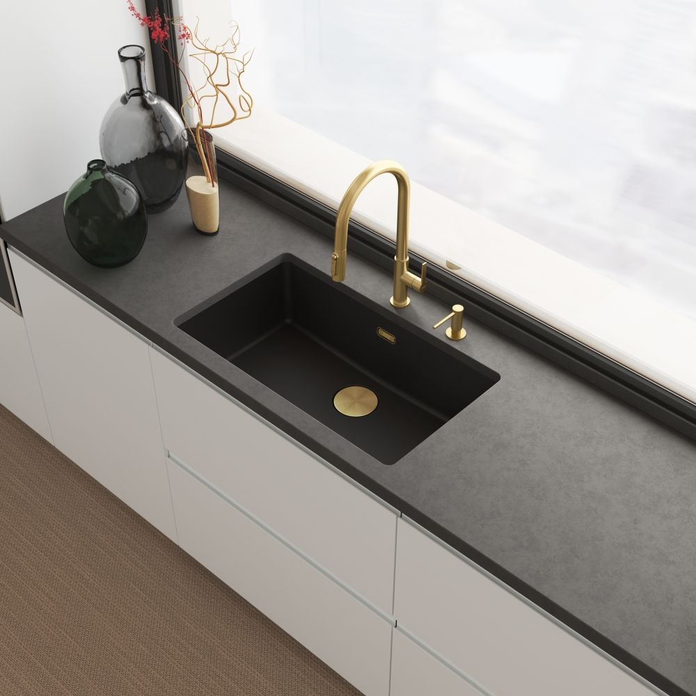 Franke Maris Slim Clear Water J Pull-Out bateria kuchenna stojąca złota 120.0736.601