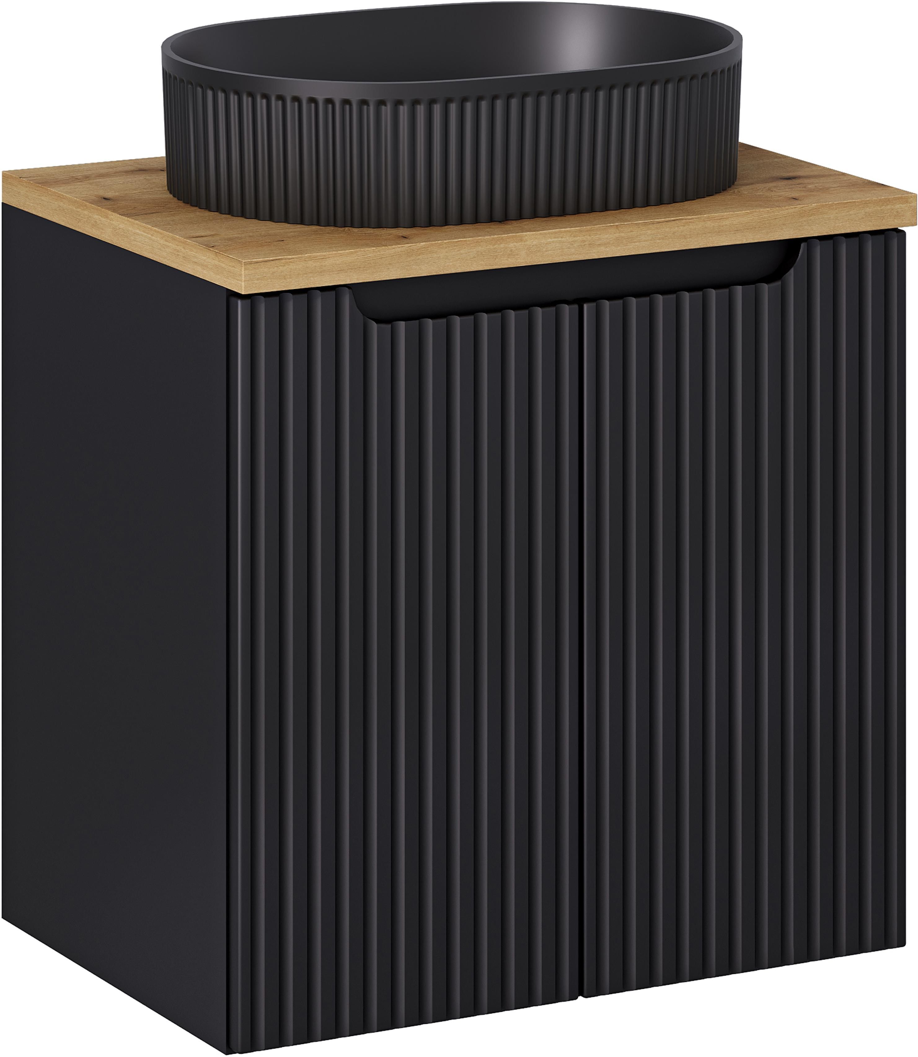 Comad Nova Black szafka 60 cm podumywalkowa wisząca z umywalką czarna SET-NOB B OAK 60CM D UN BEYOND 5 BM - Wysyłka w 24h