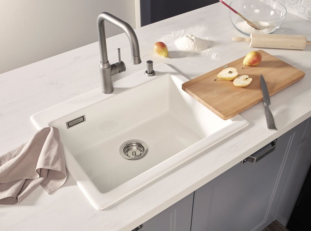 Blanco Palona 6 zlewozmywak ceramiczny 61,5x51 cm PuraPlus biały połysk 524731