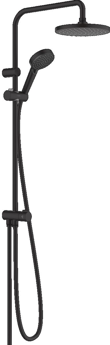 Hansgrohe Vernis Blend Showerpipe EcoSmart zestaw prysznicowy ścienny z deszczownicą czarny mat 26099670 - Wysyłka w 24h