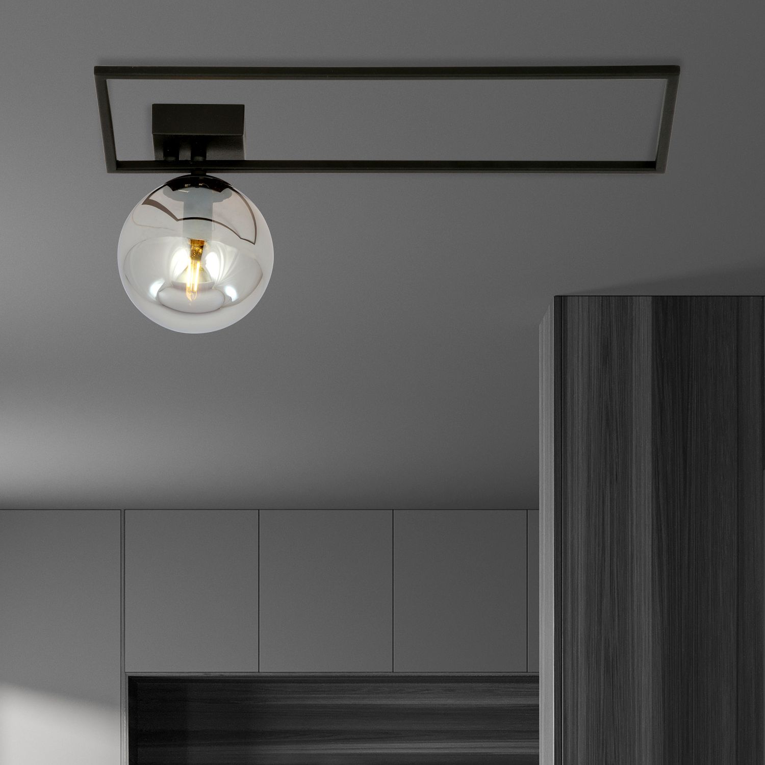 Emibig Imago lampa podsufitowa 1x10 W czarna-grafitowa 1131/1A