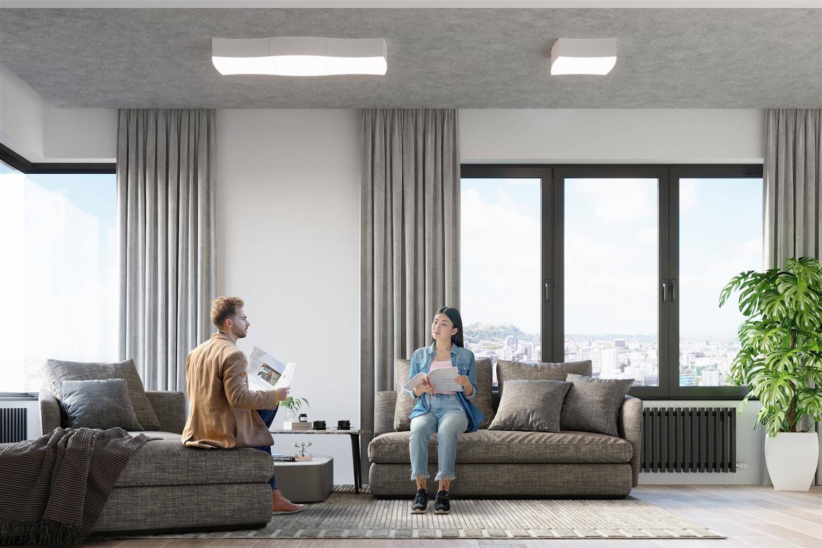 Sollux Lighting Square plafon 2x60W biały SL.1054