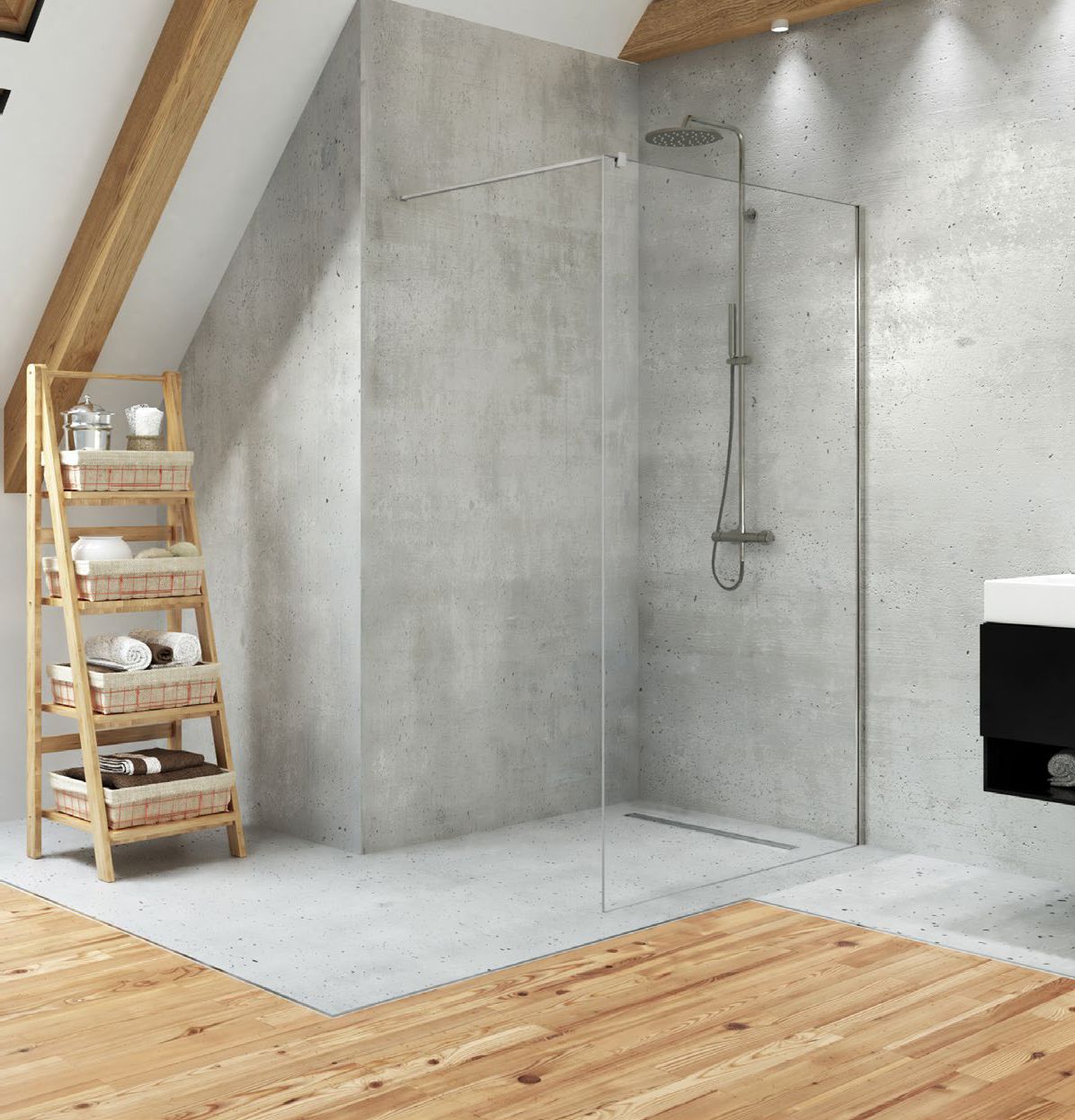 New Trendy Velio Walk-in ścianka prysznicowa 120 cm chrom/szkło przezroczyste D-0137B