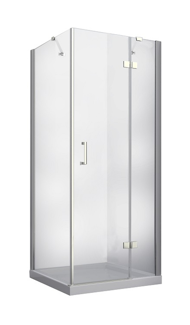 Besco Viva 195 kabina prysznicowa 80 cm kwadratowa prawa chrom/szkło przezroczyste VKP-80-195-C