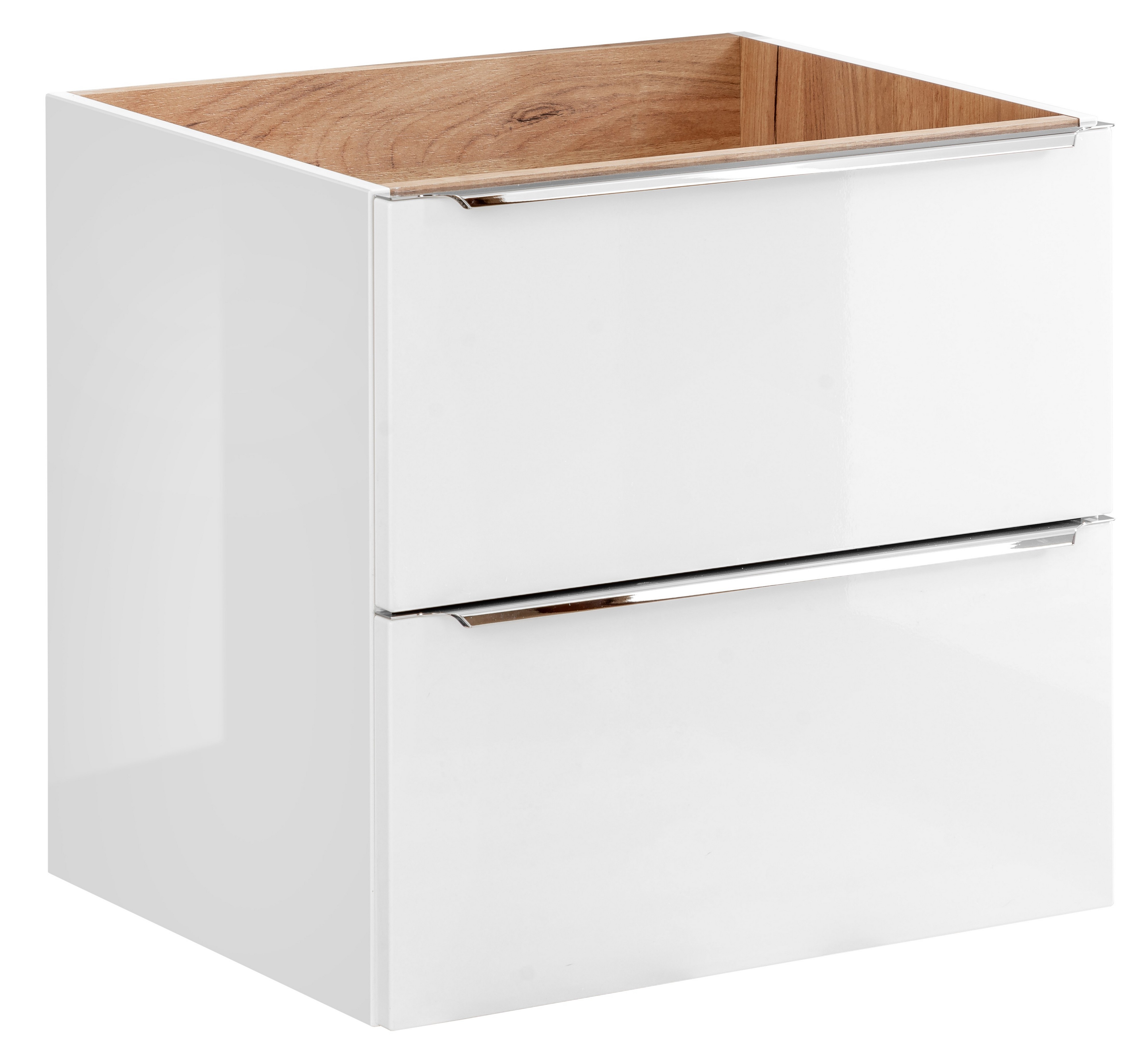 Comad Capri White szafka 60 cm podumywalkowa wisząca biały połysk/Dąb Craft Złoty CAPRIWHITE820BFSC