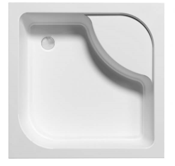 Polimat Tenor brodzik 80x80 cm kwadratowy biały 00326