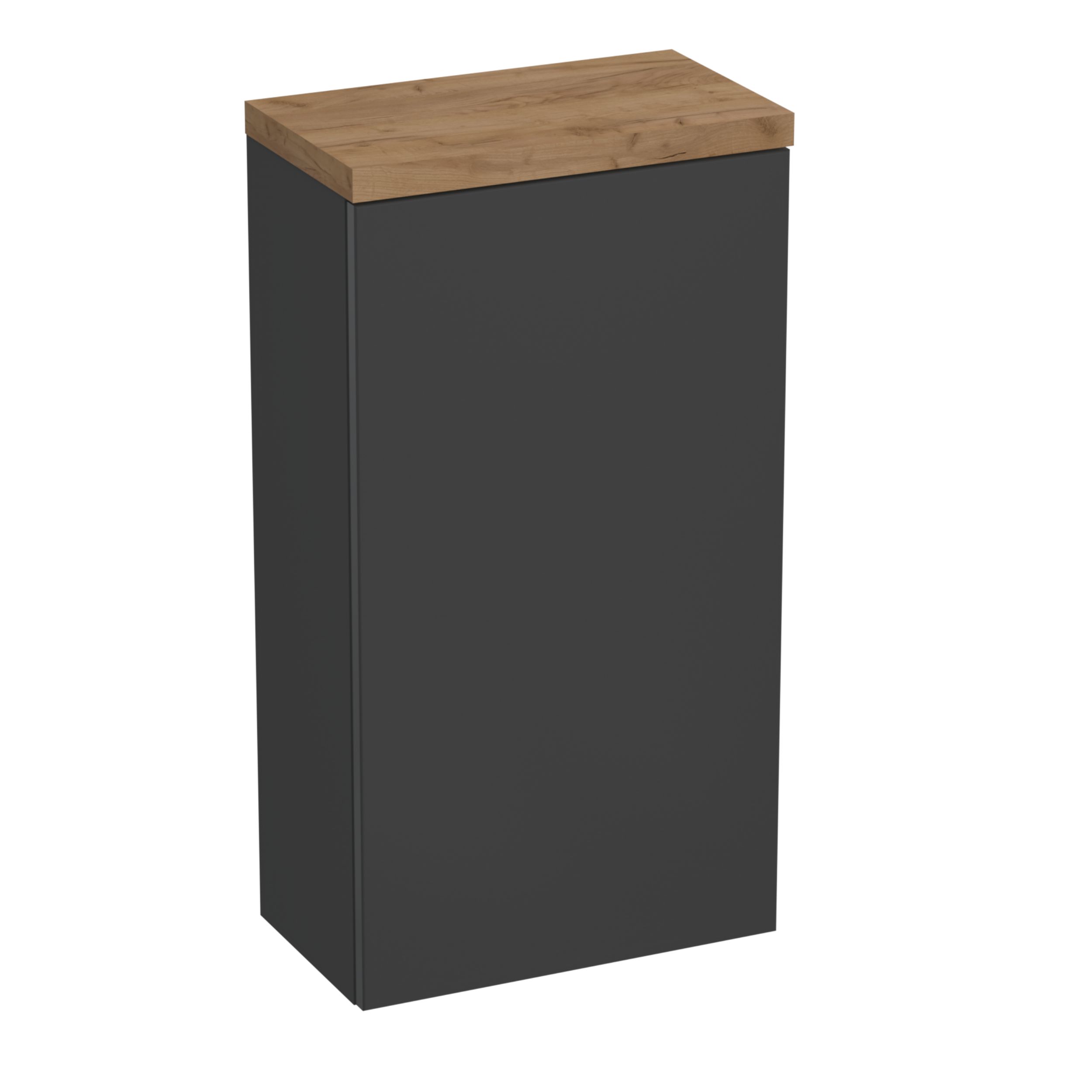 Strama Ovo szafka 35,2x20 cm boczna wisząca lava mat/dąb craft złoty 12.600.03