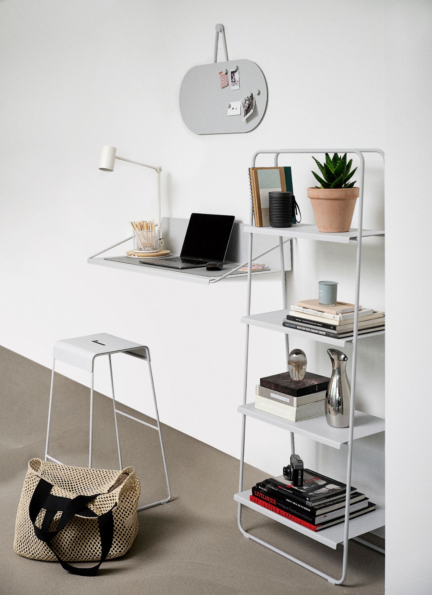 Zone Denmark A-Bookshelf regał kuchenny 55x30x140 cm szary 15387