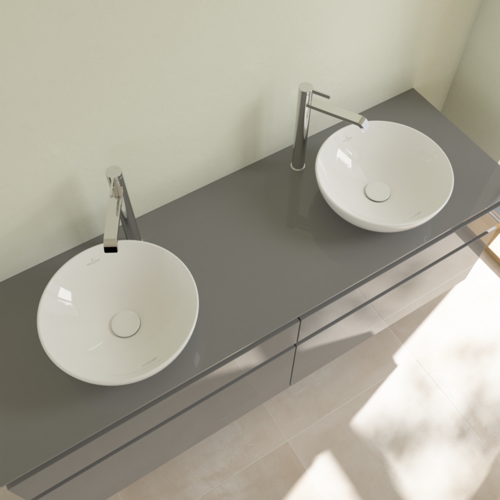 Villeroy & Boch Loop & Friends umywalka 38x38 cm okrągła nablatowa biała 4A450001 - Wysyłka w 24h