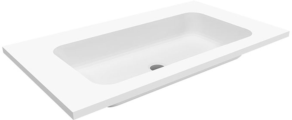 Cristalstone Linea Simpla umywalka 80x45 cm wpuszczana prostokątna biały U800-MCOT/CR/BO