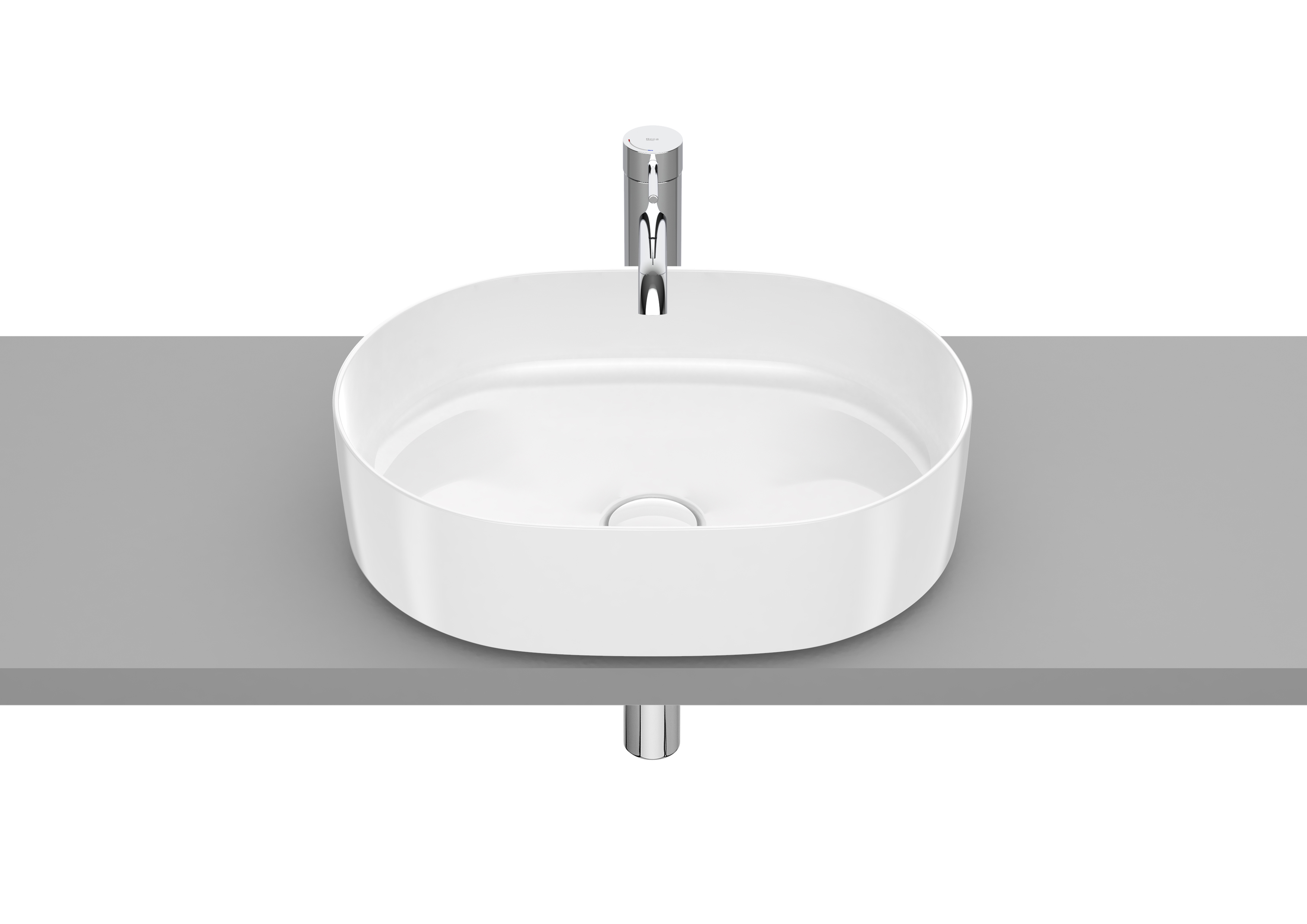 Roca Inspira umywalka 50x37 cm owalna nablatowa biała A327520000 - Wysyłka w 24h