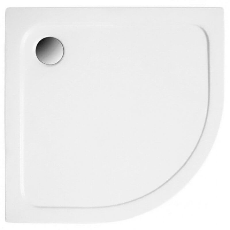 Polimat Standard brodzik 80x80 cm półokrągły biały 00786