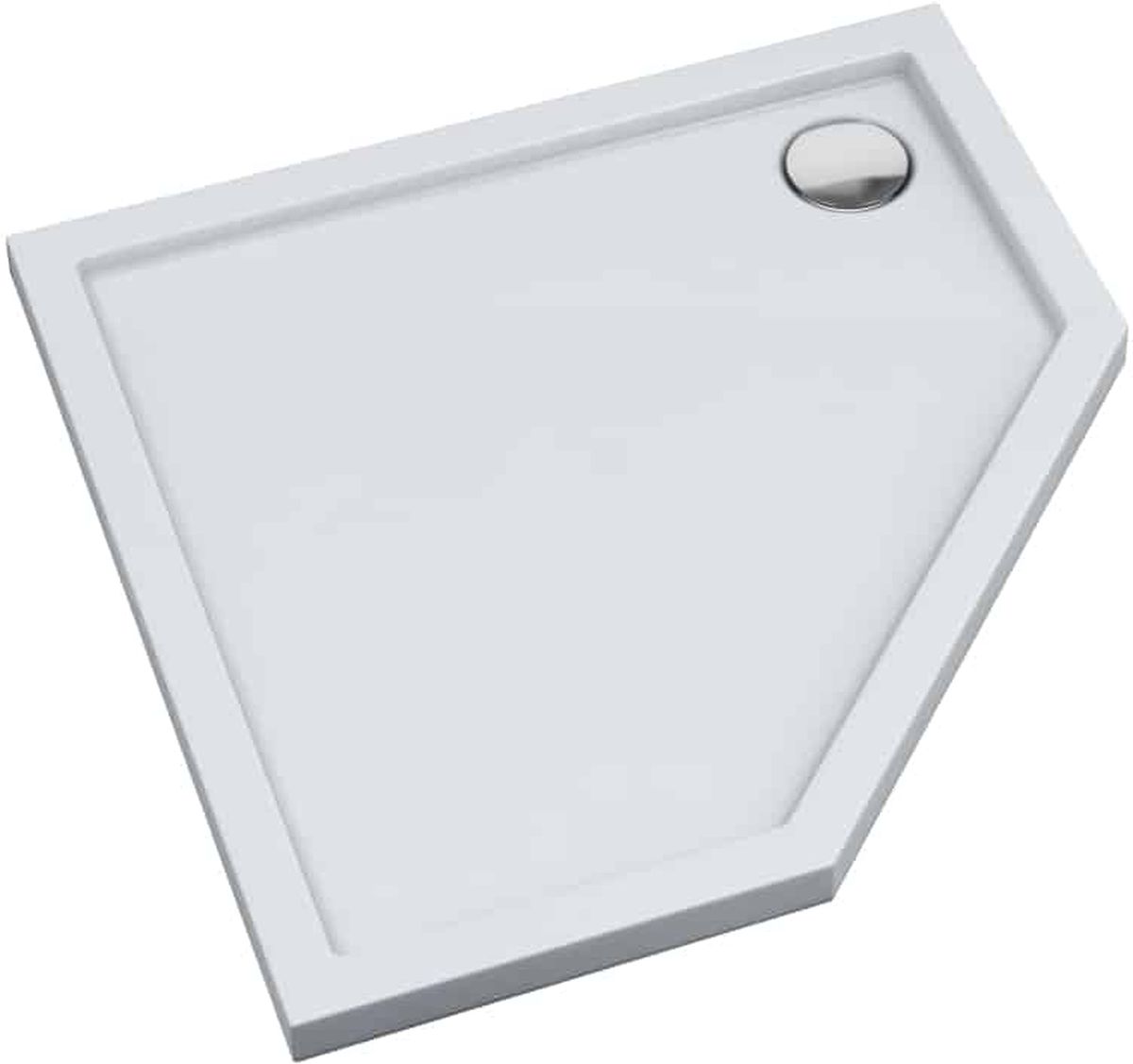 Schedpol Competia New brodzik 80x80 cm pięciokątny biały 3.2397