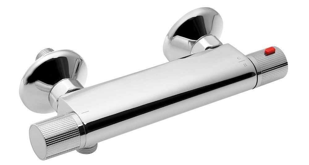 Aqualine Action bateria prysznicowa ścienna termostatyczna chrom MB155