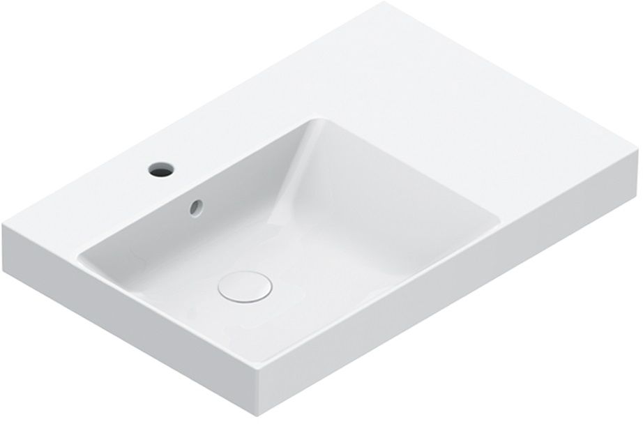 Catalano Zero umywalka 75x50 cm prostokątna nablatowa biała 0120791001