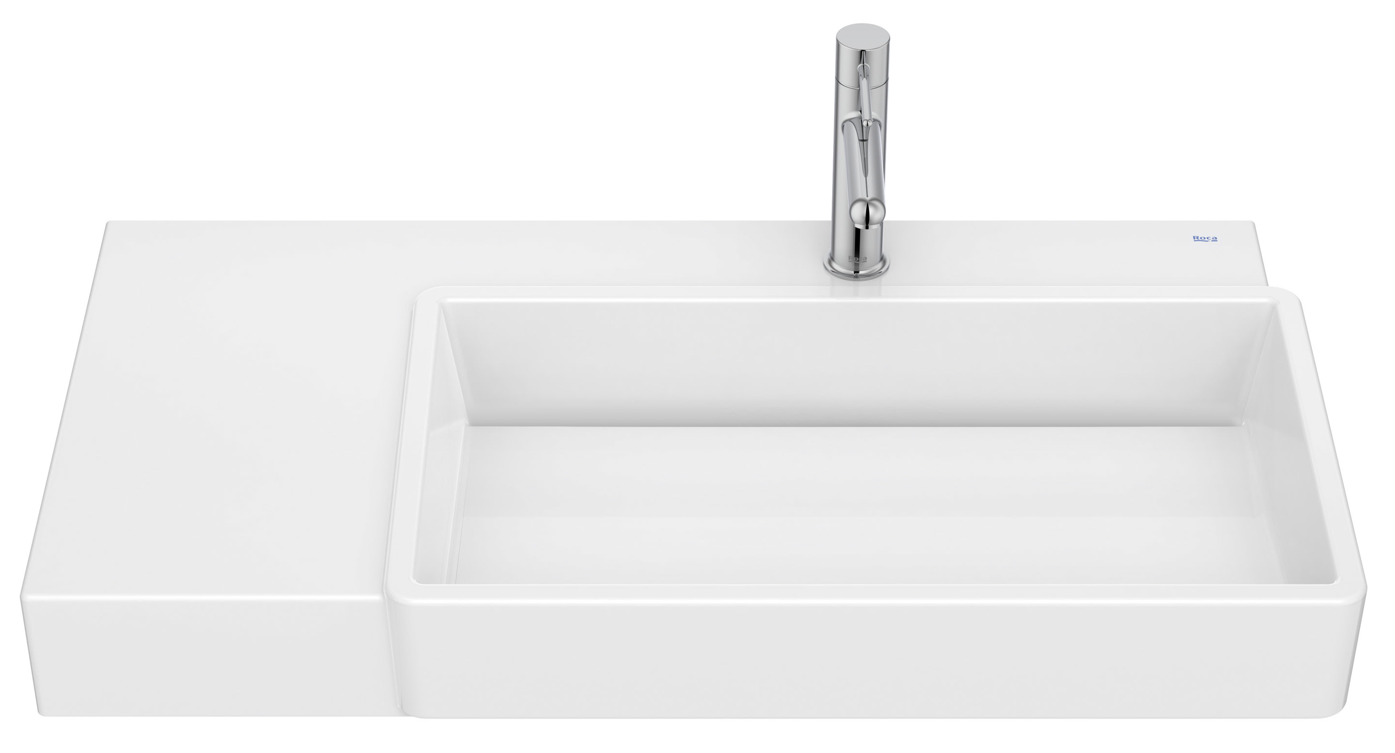 Roca Tura umywalka 80x43 cm prostokątna ścienna-nablatowa biała A327696000