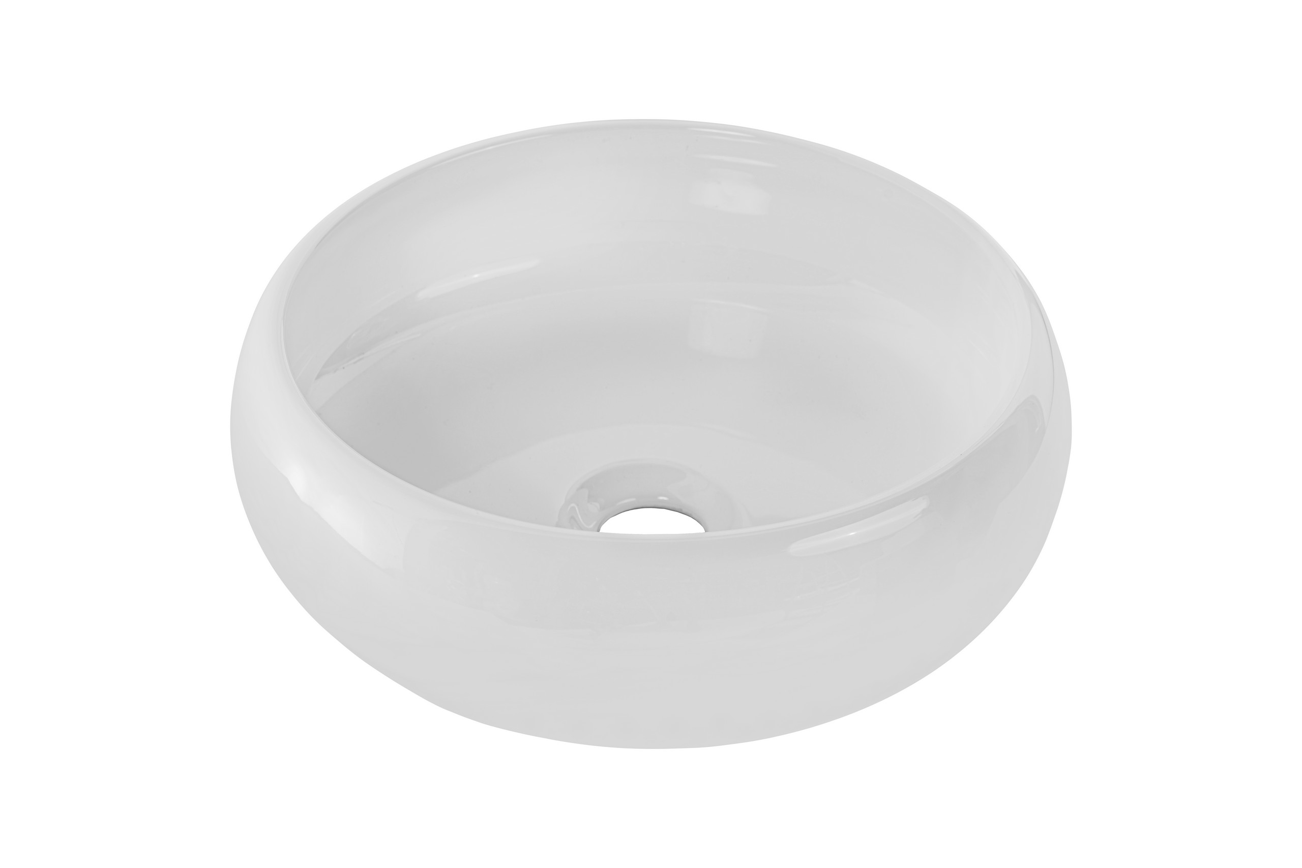 Comad Wiki umywalka 36x36 cm okrągła nablatowa biała UN-WIKI-SW
