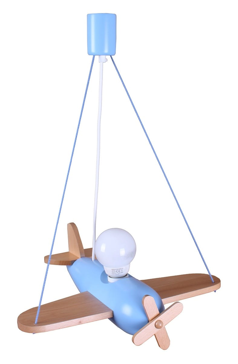 Hellux Clipper Lampa dziecięca sufitowa samolot drewo